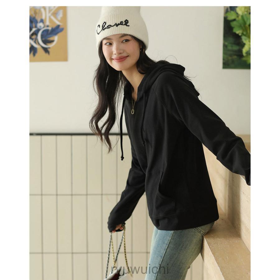 パーカー スウェットＴシャツ アウター レディース シンプル 長袖 厚手 暖かい 春秋 プルオーバー トップス フード付き  一部GJC | ブランド登録なし | 14