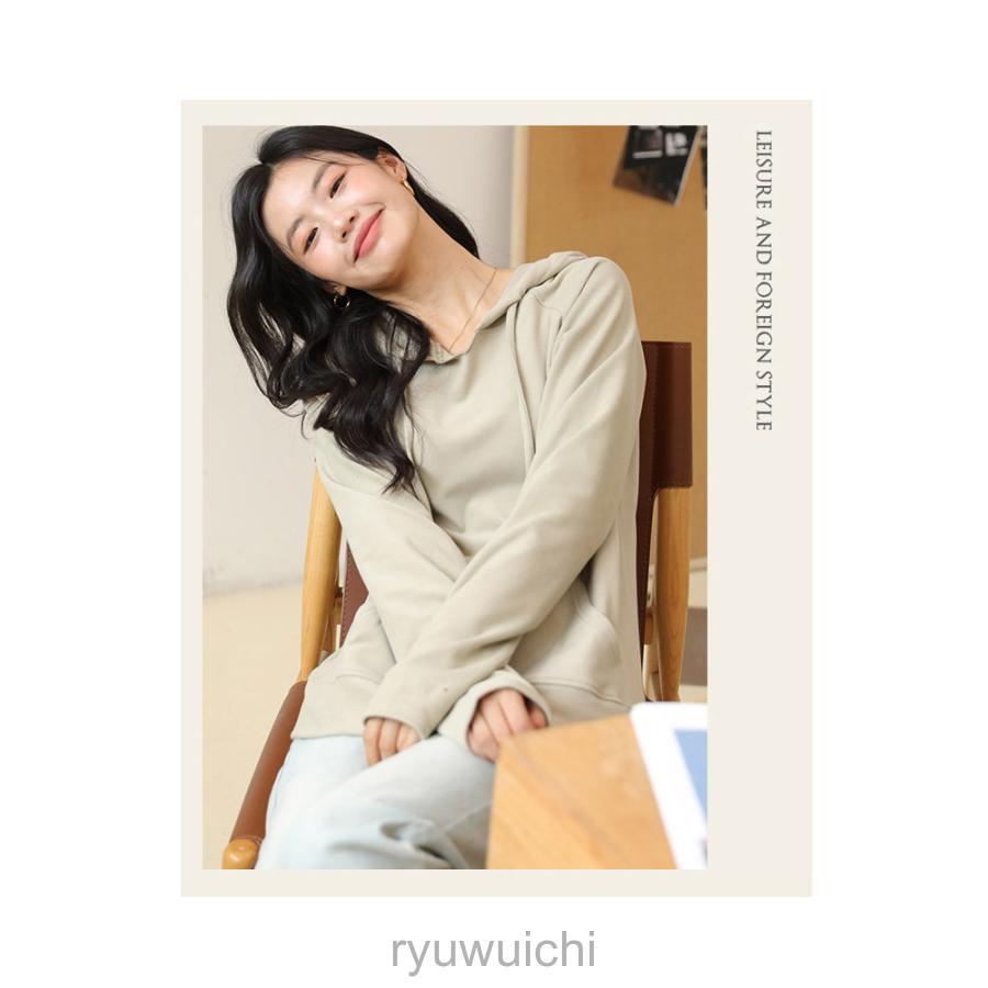 パーカー スウェットＴシャツ アウター レディース シンプル 長袖 厚手 暖かい 春秋 プルオーバー トップス フード付き  一部GJC | ブランド登録なし | 07