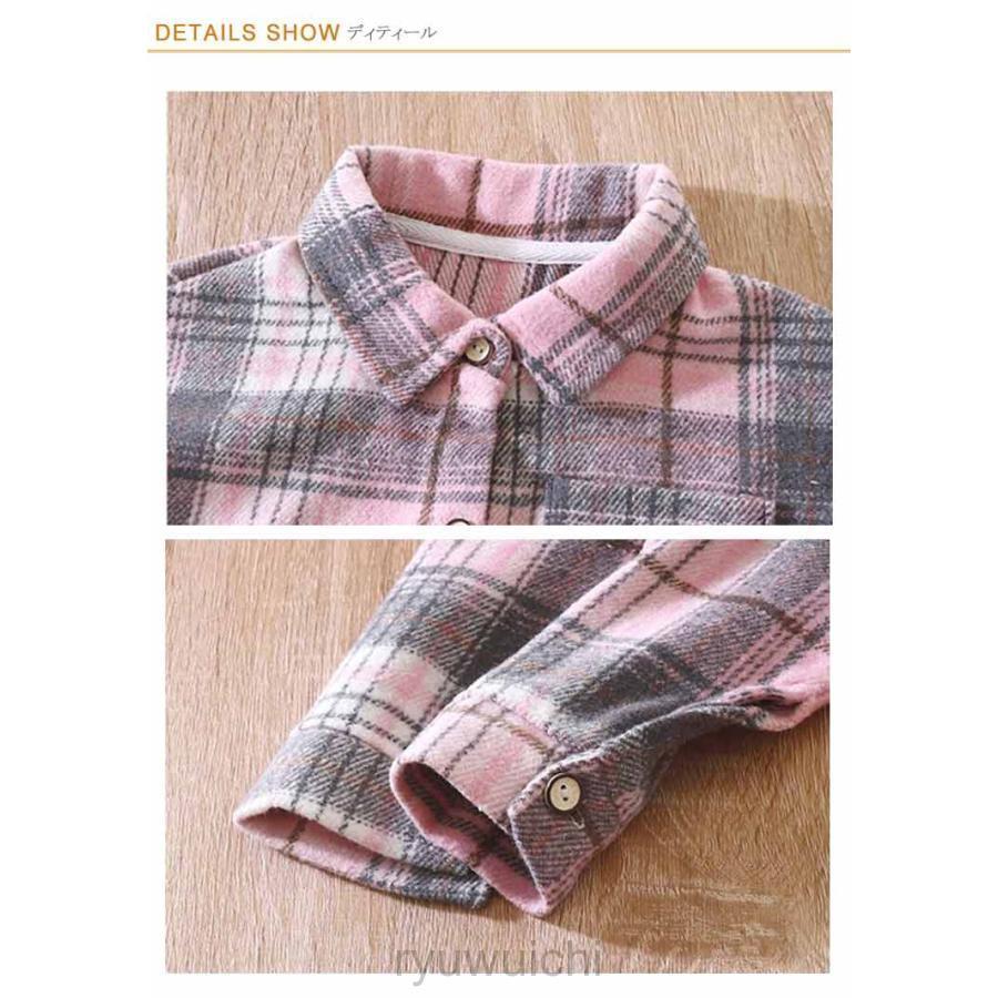 チュニック 男の子 長袖シャツ アウター ガールズ 幼稚園 女の子 春 可愛い 綿 秋 女の子 チェック キッズ 通学 おしゃれ 冬 子供服 カジュ | ブランド登録なし | 13