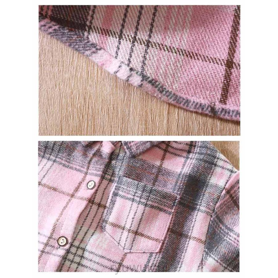 チュニック 男の子 長袖シャツ アウター ガールズ 幼稚園 女の子 春 可愛い 綿 秋 女の子 チェック キッズ 通学 おしゃれ 冬 子供服 カジュ | ブランド登録なし | 14