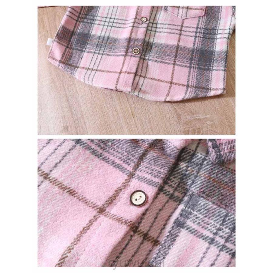 チュニック 男の子 長袖シャツ アウター ガールズ 幼稚園 女の子 春 可愛い 綿 秋 女の子 チェック キッズ 通学 おしゃれ 冬 子供服 カジュ | ブランド登録なし | 15