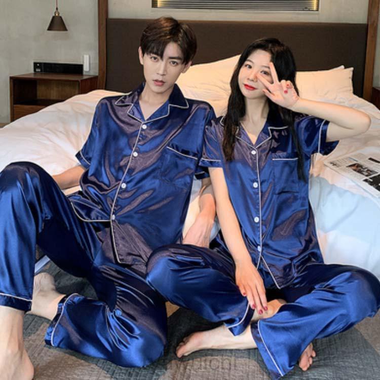 ペア パジャマ 半袖 春夏 カップル ペア ルームウェア 結婚祝い プレゼント カップル ペア パジャマ 冬 ギフト 上下 セット 部屋着 パジャマ | ブランド登録なし | 02