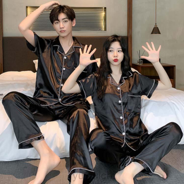 ペア パジャマ 半袖 春夏 カップル ペア ルームウェア 結婚祝い プレゼント カップル ペア パジャマ 冬 ギフト 上下 セット 部屋着 パジャマ | ブランド登録なし | 03