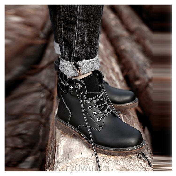 秋 ショートブーツ ミリタリーブーツ 春 革靴 防滑 ブーツ レースアップブーツ ショートブーツ ベルト メンズ 夏  冬 | ブランド登録なし | 16