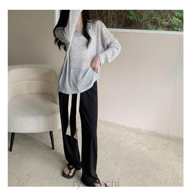 レディース 秋 夏 【M-4XL】 春 薄手 クルーネック 冬 シアー 長袖 ニットトップス ゆったり 丸首 tシャツ プルオーバー ニット インナ | ブランド登録なし | 11