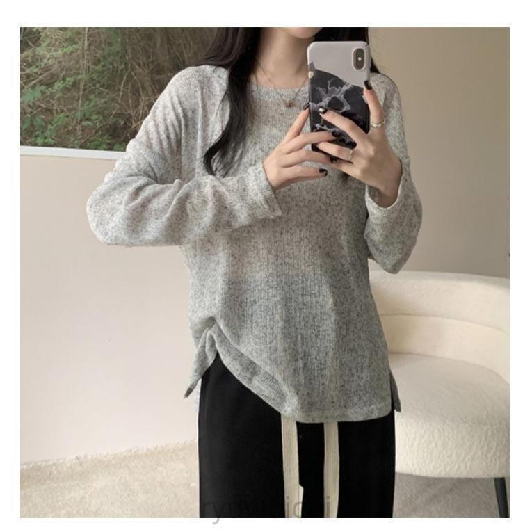 レディース 秋 夏 【M-4XL】 春 薄手 クルーネック 冬 シアー 長袖 ニットトップス ゆったり 丸首 tシャツ プルオーバー ニット インナ | ブランド登録なし | 09