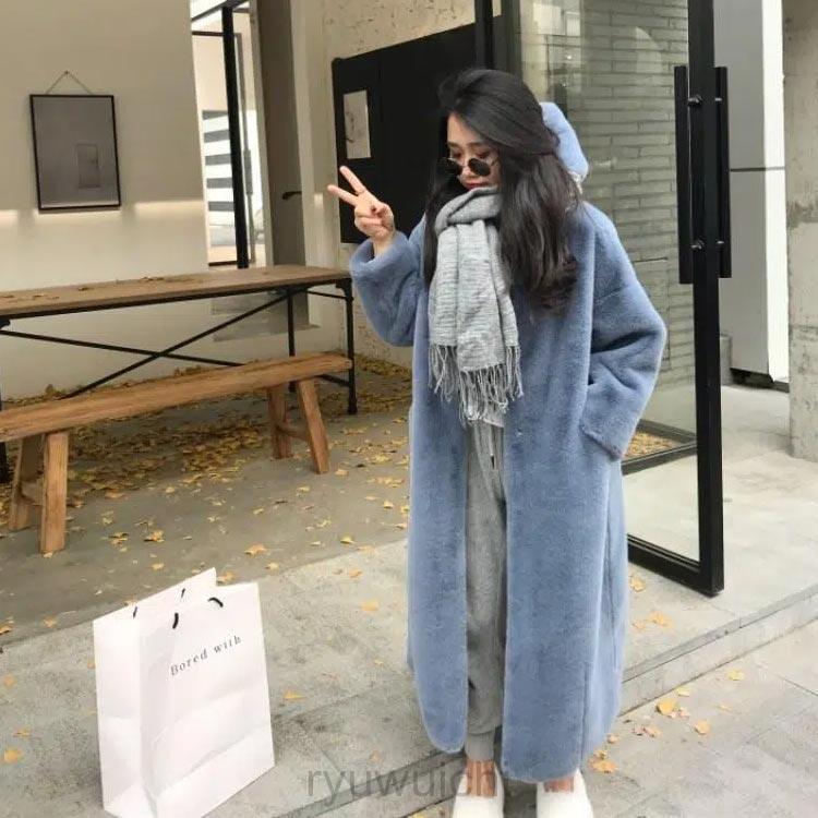 エコファー ファーコート 秋冬 春 エコファー コート ロング丈 ふわふわ モコモココート ボアパーカー レディース 冬アウター モコモコ 防寒 ゆっ | ブランド登録なし | 02