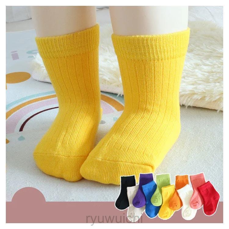 靴下 キッズ ベビー 6足組 ソックス 子供服 クルー丈ソックス 赤ちゃん 女の子 男の子 春秋 冬 フォーマル 無地 10カラー スクールソックス | ブランド登録なし | 10