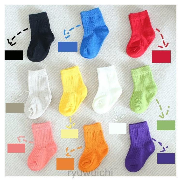 靴下 キッズ ベビー 6足組 ソックス 子供服 クルー丈ソックス 赤ちゃん 女の子 男の子 春秋 冬 フォーマル 無地 10カラー スクールソックス | ブランド登録なし | 15