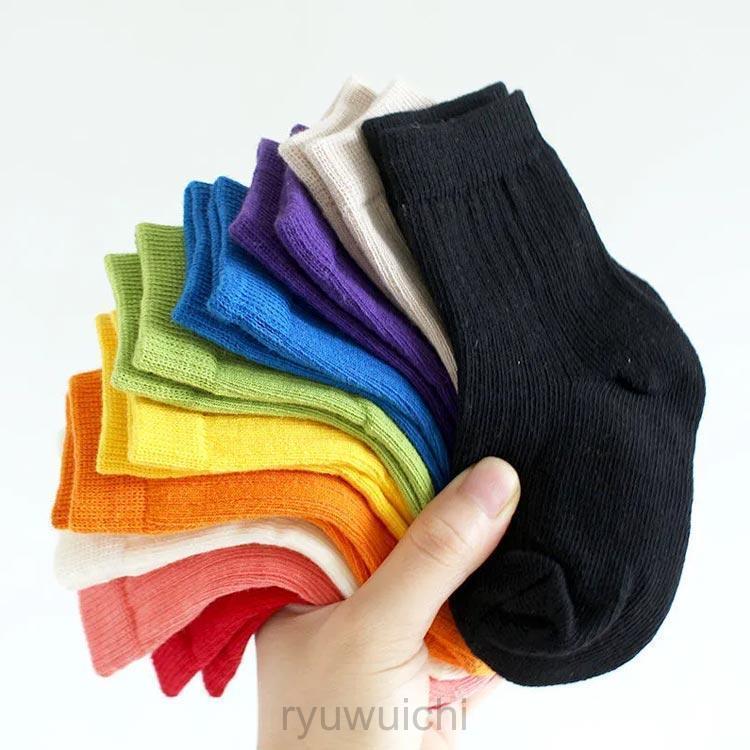 靴下 キッズ ベビー 6足組 ソックス 子供服 クルー丈ソックス 赤ちゃん 女の子 男の子 春秋 冬 フォーマル 無地 10カラー スクールソックス | ブランド登録なし | 01