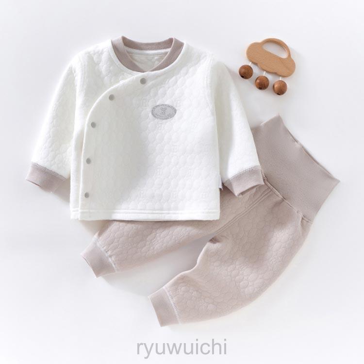 子供服 ルームウェア キルト 長ズボン 春 男の子 秋冬 キッズ 赤ちゃん コットン 上下セット 子供パジャマ 前開き 部屋着 長袖 保温 厚手 ベ | ブランド登録なし | 01