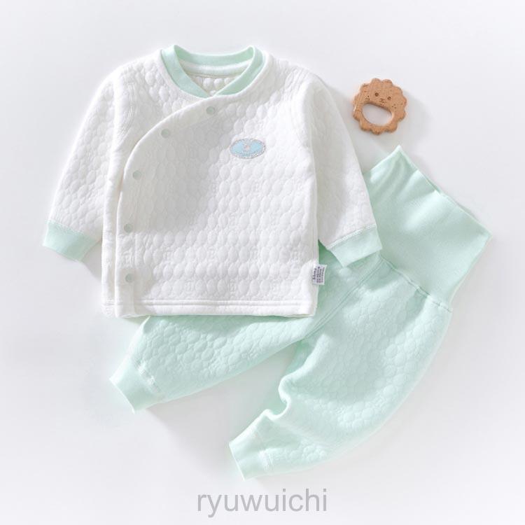 子供服 ルームウェア キルト 長ズボン 春 男の子 秋冬 キッズ 赤ちゃん コットン 上下セット 子供パジャマ 前開き 部屋着 長袖 保温 厚手 ベ | ブランド登録なし | 02