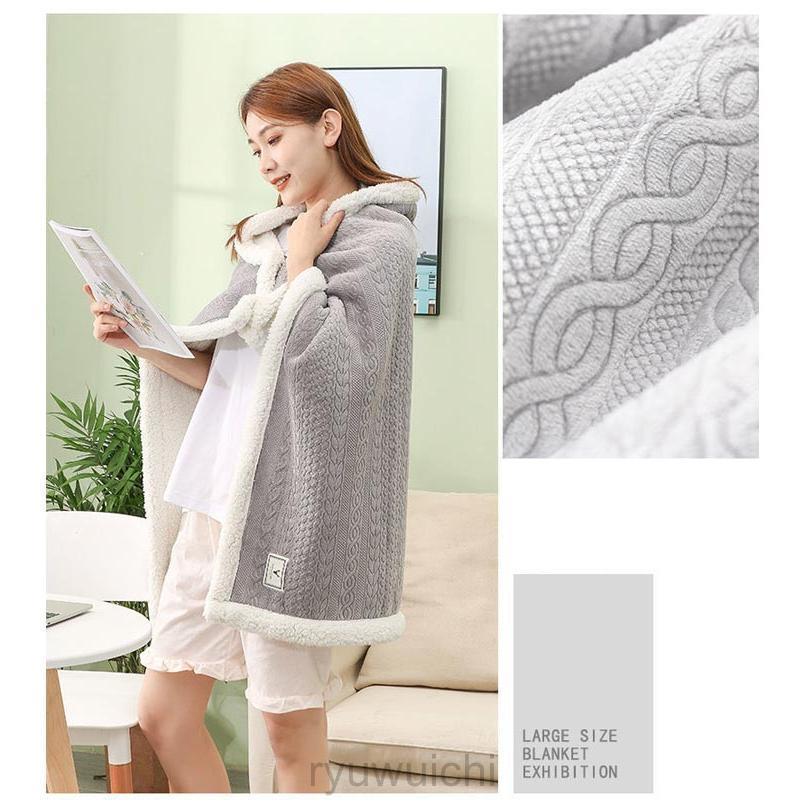 新品未使用✩レッキス✩フラワー✩ポケット有✩ふわふわ✩柔らか✩ファーショール ブランケット ポンチョ ふわふわ ひざ掛け 北欧 着る毛布 羽織る