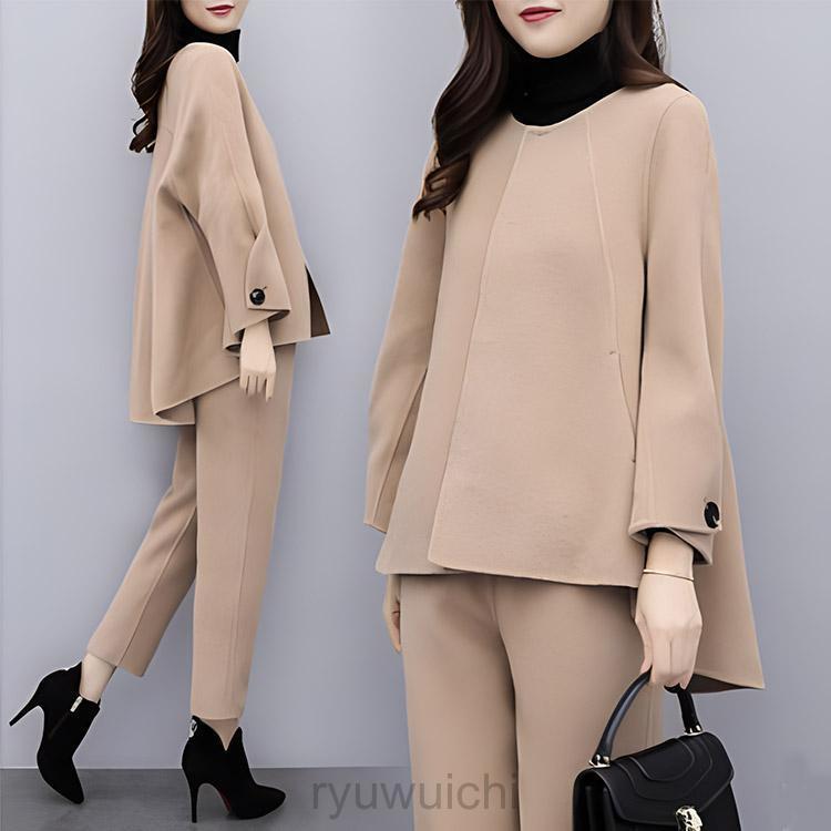 フォーマル 50代 レディース スーツ 母 パンツスーツ 冬 服装 長袖 卒業式 母 服 パンツスーツ 体型カバー おしゃれ セレモニースーツ ママ | ブランド登録なし | 01