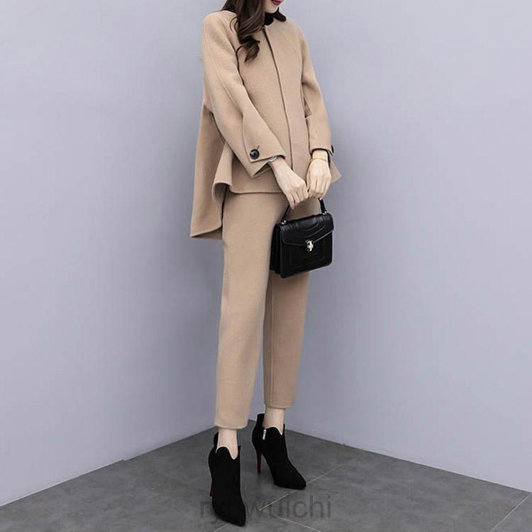 フォーマル 50代 レディース スーツ 母 パンツスーツ 冬 服装 長袖 卒業式 母 服 パンツスーツ 体型カバー おしゃれ セレモニースーツ ママ | ブランド登録なし | 03