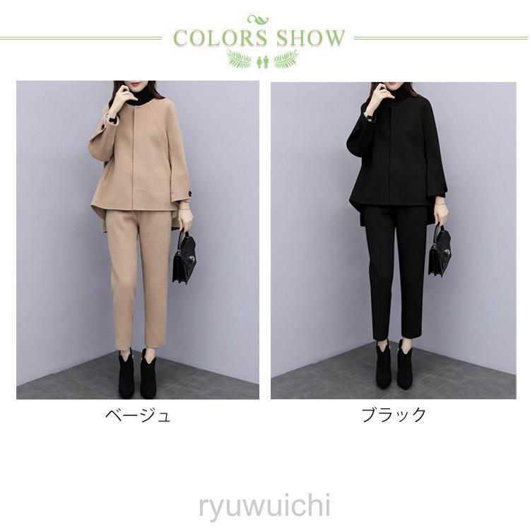 フォーマル 50代 レディース スーツ 母 パンツスーツ 冬 服装 長袖 卒業式 母 服 パンツスーツ 体型カバー おしゃれ セレモニースーツ ママ | ブランド登録なし | 06