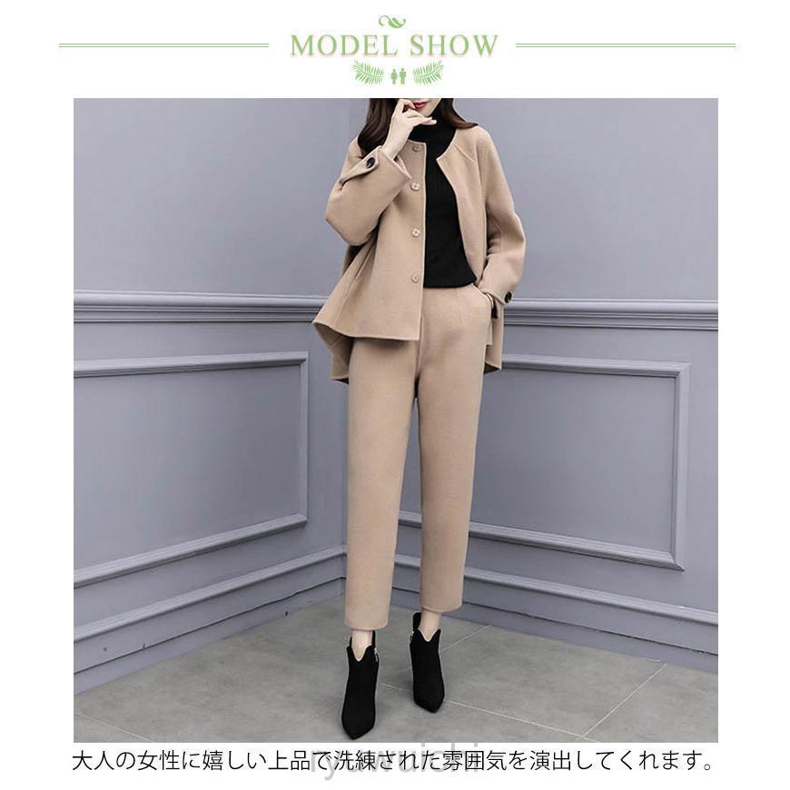 フォーマル 50代 レディース スーツ 母 パンツスーツ 冬 服装 長袖 卒業式 母 服 パンツスーツ 体型カバー おしゃれ セレモニースーツ ママ | ブランド登録なし | 07