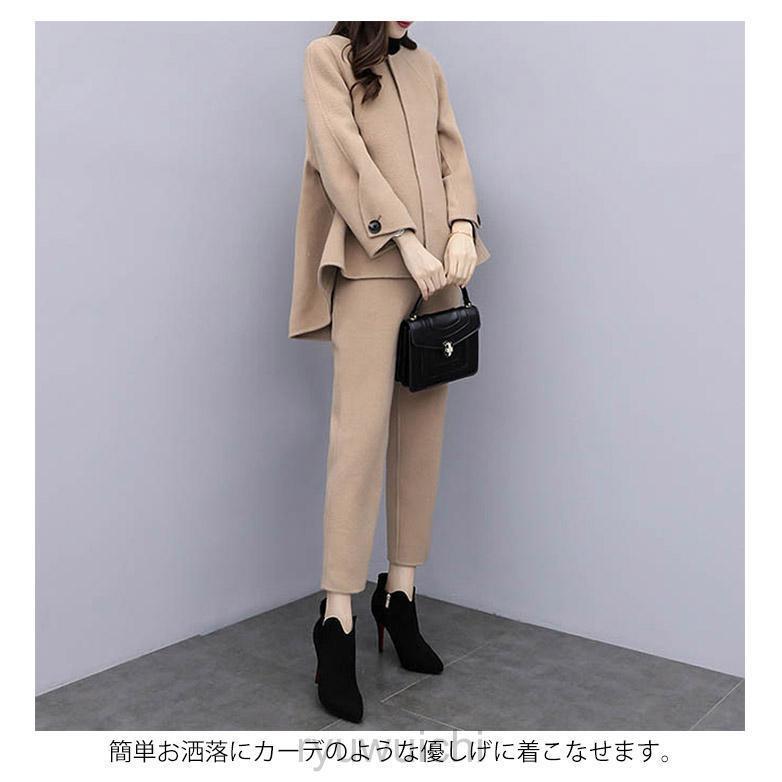 フォーマル 50代 レディース スーツ 母 パンツスーツ 冬 服装 長袖 卒業式 母 服 パンツスーツ 体型カバー おしゃれ セレモニースーツ ママ | ブランド登録なし | 08