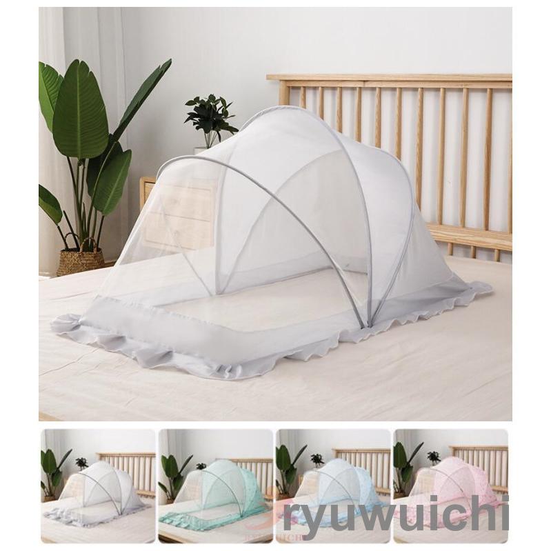 【新品・未使用】蚊帳 お手軽ワンタッチ ゆったりシングル ４個セット 新品蚊帳 子供用 ワンタッチ 軽量 赤ちゃん ベイビー お昼寝 こども