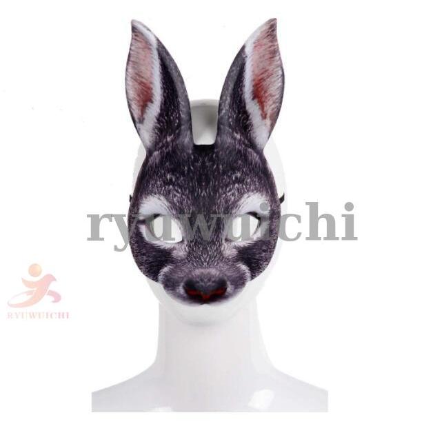 仮面 ウサギ 兎 はんにゃ お面 節分 イベント お祭り 撮影 : 龍一