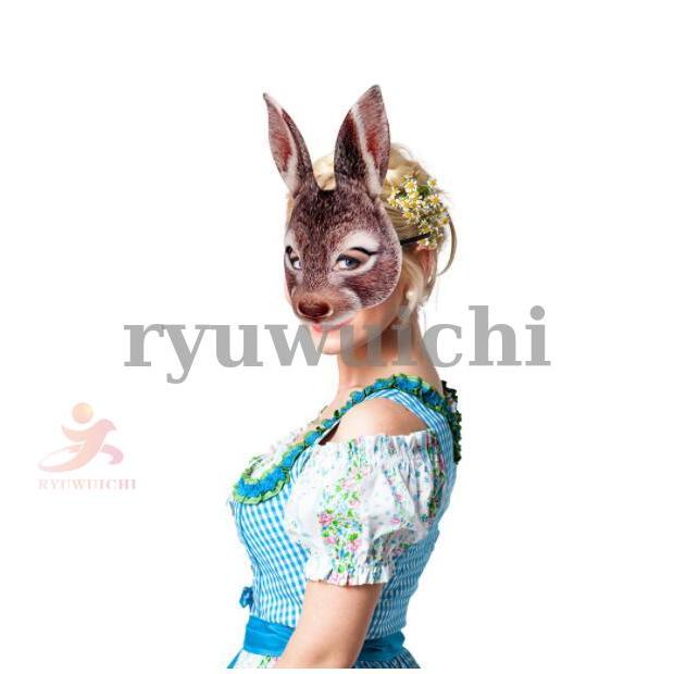 仮面 ウサギ 兎 はんにゃ お面 節分 イベント お祭り 撮影 : 龍一