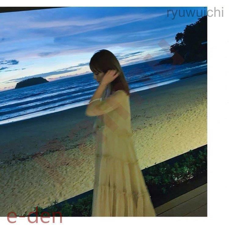 ワンピース レディース 40代 マキシワンピース 春夏秋 七分袖ワンピース シフォン ロング丈スカート ひざ下 オシャレビーチ 大人 ゆったり マタニティーワンピの画像