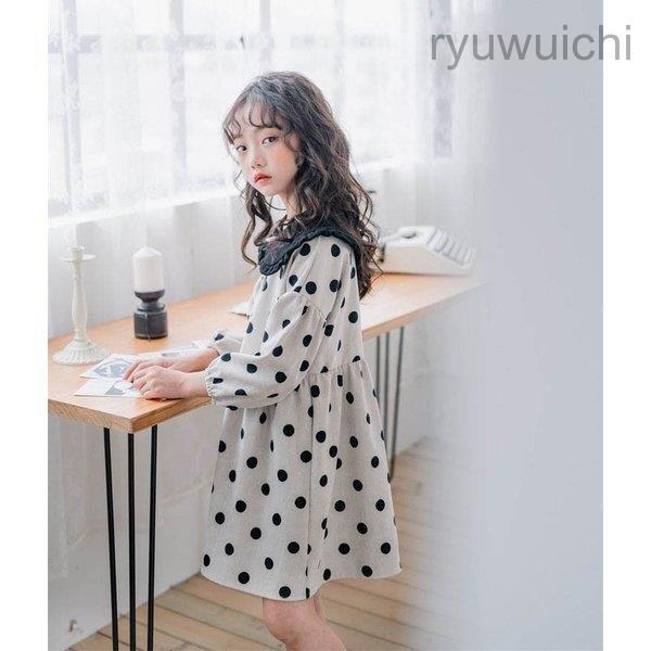 子供服 ワンピース キッズ 長袖 子供ドレス dress 女の子 春秋 シャツワンピース 膝丈 韓国子供服 ジュニア カジュアル 復古風 可愛い 通学着 | ブランド登録なし | 04