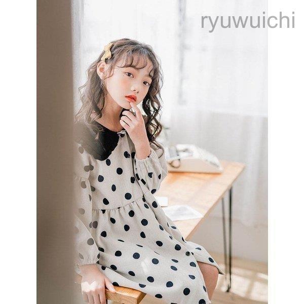 子供服 ワンピース キッズ 長袖 子供ドレス dress 女の子 春秋 シャツワンピース 膝丈 韓国子供服 ジュニア カジュアル 復古風 可愛い 通学着 | ブランド登録なし | 05