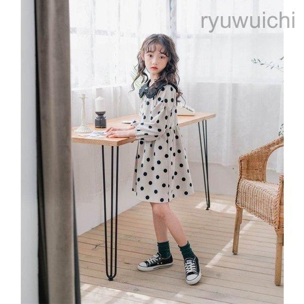 子供服 ワンピース キッズ 長袖 子供ドレス dress 女の子 春秋 シャツワンピース 膝丈 韓国子供服 ジュニア カジュアル 復古風 可愛い 通学着 | ブランド登録なし | 07