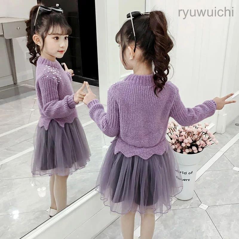 セットアップ 女の子 子供 子ども服 スカート セーター ニット 春 秋