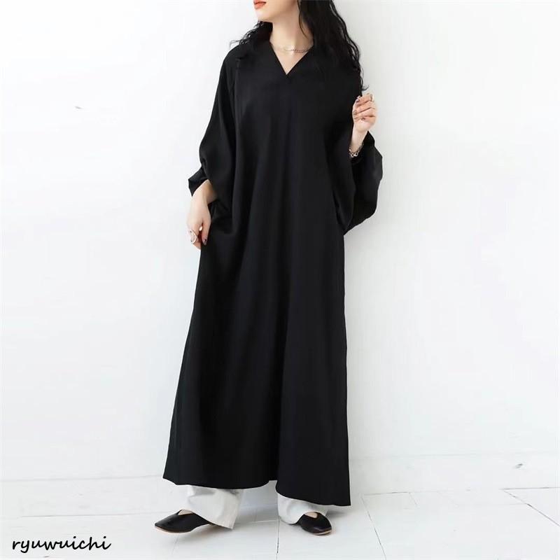 新品 ロング ワンピース 黒 ゆったり 大人綺麗 好感度大◎ 長袖 今季 未使用 楽天市場】【大人気】ワンピース ロングワンピース レディース 長袖 春