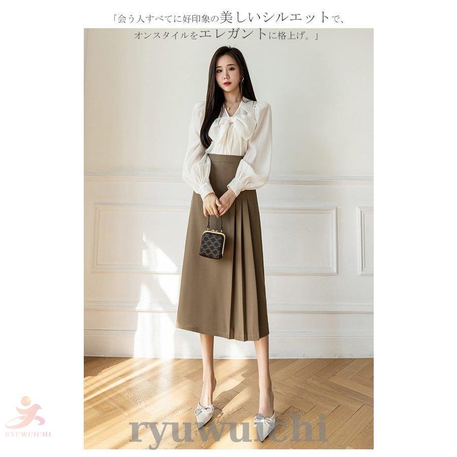 ミモレ丈 スカート 春 Aライン サイドプリーツ レディース ミモレ丈 スカート 春 Aライン サイドプリーツ レディース
