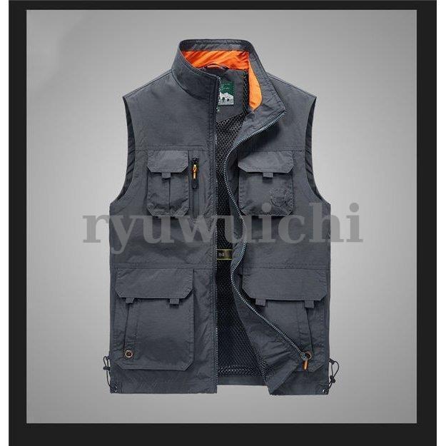 ベスト メンズ カメラマンベスト フィッシングベスト ジャケット 登山
