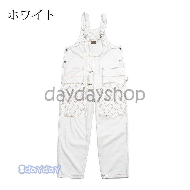 オーバーオール メンズ ゆとり 純色 ロングパンツ オールインワン サロペット ボトムス 春夏秋 新作 お洒落 男性 カジュアル おしゃれ 大きいサイズ 作業服 4色_3