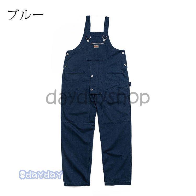 オーバーオール メンズ ゆとり 純色 ロングパンツ オールインワン サロペット ボトムス 春夏秋 新作 お洒落 男性 カジュアル おしゃれ 大きいサイズ 作業服 4色_9