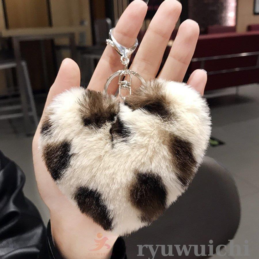 レオパード柄 バッグチャーム 大人 かわいい ファーチャーム