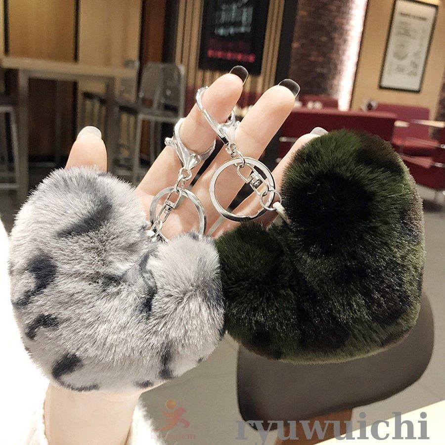 レオパード柄 バッグチャーム 大人 かわいい ファーチャーム