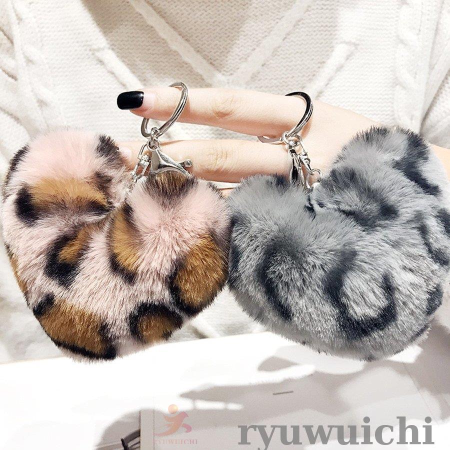 レオパード柄 バッグチャーム 大人 かわいい ファーチャーム