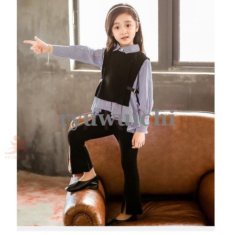 3点セット韓国子供服 子ども服 春秋 女の子 女児 チヨツキ 通学