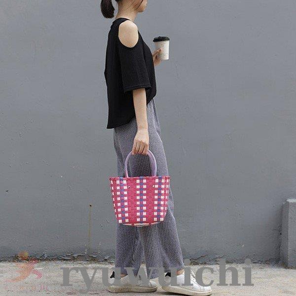 カラフルトートバッグ マザーズバッグ PPバンド カラートート サイズ