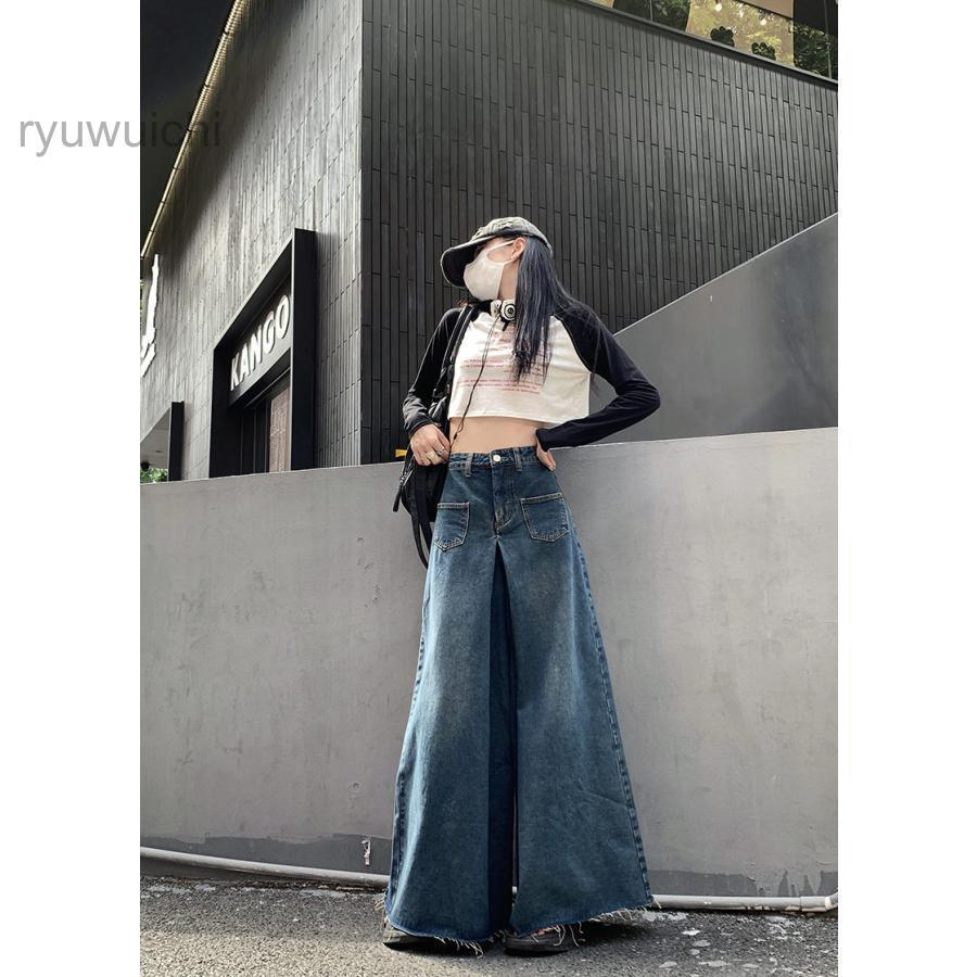 ワイドパンツ レディース ロング パンツ デニムパンツ サルエルパンツ