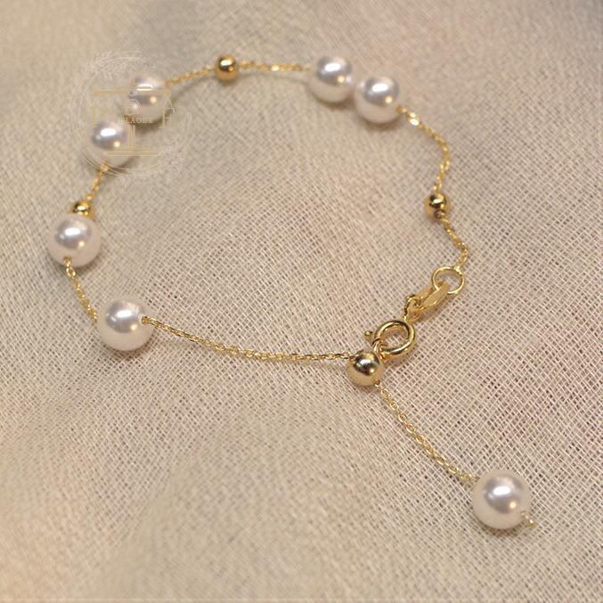 ブレスレット レディース パール 天然パール 淡水パール 14K アクセサリーの画像