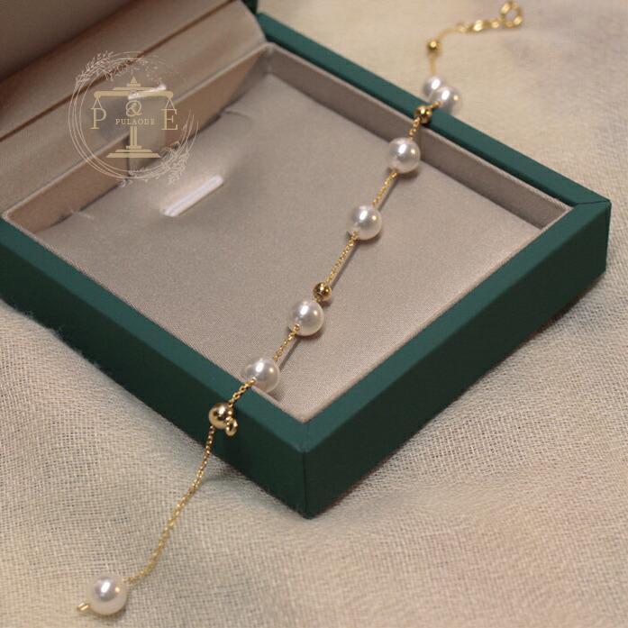 ブレスレット レディース パール 天然パール 淡水パール 14K アクセサリーの画像