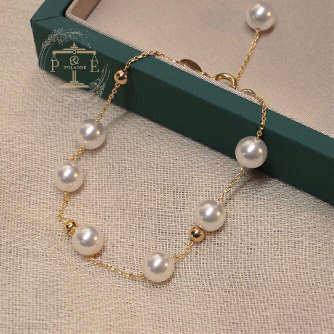 ブレスレット レディース パール 天然パール 淡水パール 14K アクセサリーの画像
