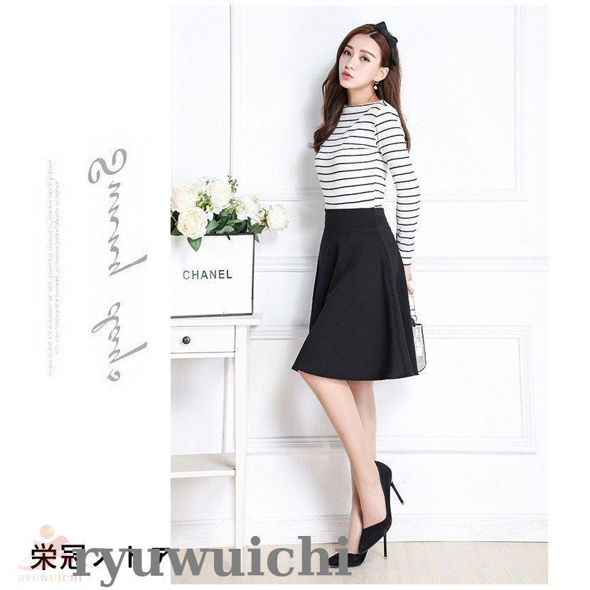 可愛い、CARVEN、 膝上ミニスカート、ミニスカート、フレアースカート スカート レディース フレアスカート 膝上 ミニスカート 無地