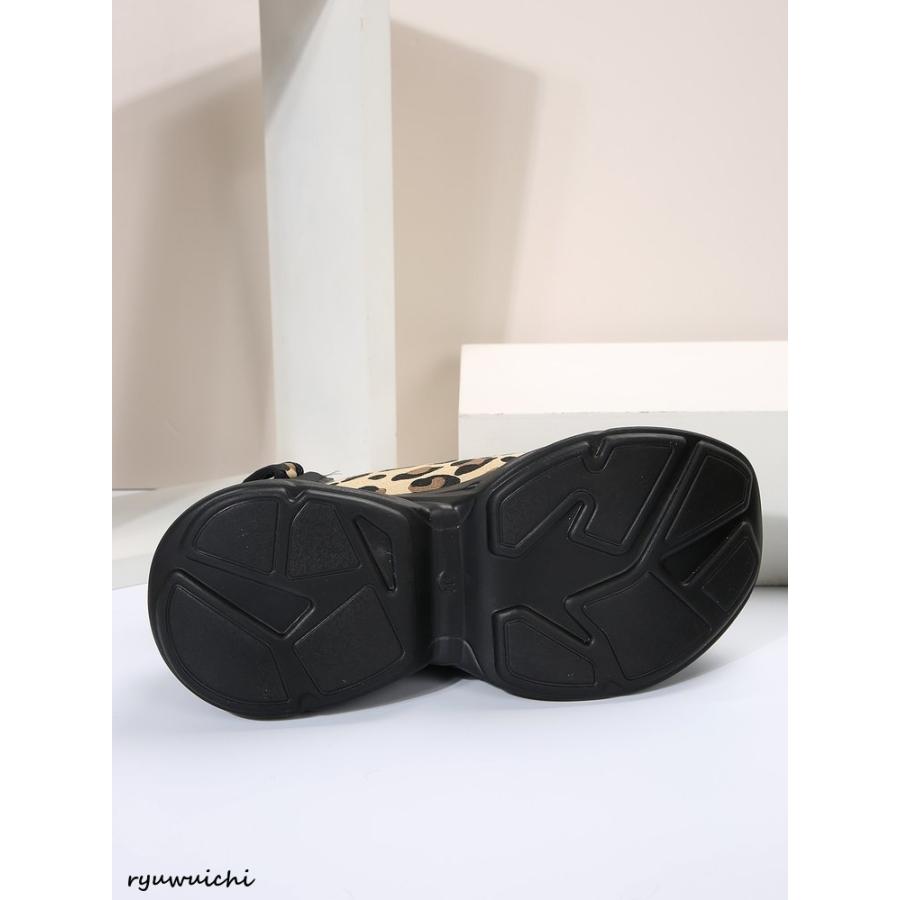 サンダル レディース スポーツサンダル ヒョウ柄 レオパード 厚底