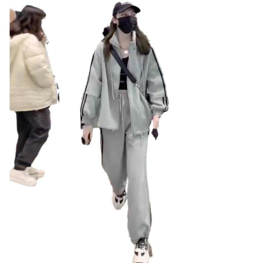レディースファッション 2色 セットアップ スウェット ワッフル パンツ