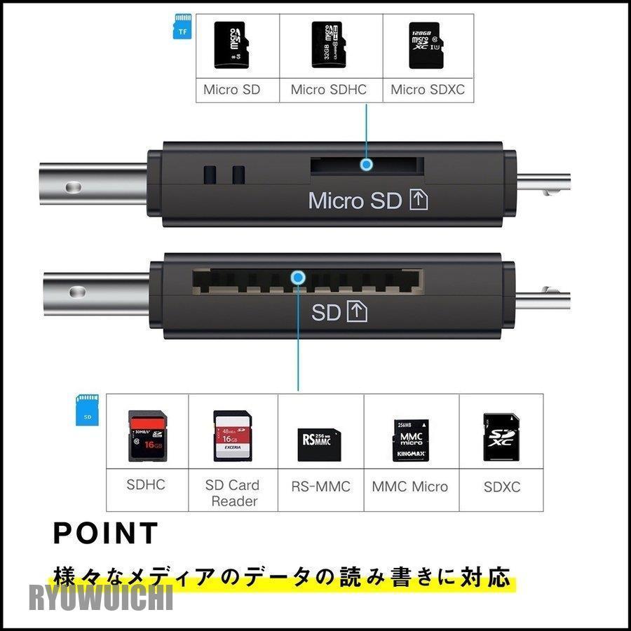 SDカードリーダー USB メモリーカードリーダー MicroSD マルチカードリーダー SDカード android スマホ タブレット｜ryuwuichi｜02