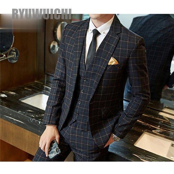 スーツ メンズスーツ ビジネススーツ メンズ 一つボタン シングル セットアップ フォーマル スリム 2ピーススーツ チェックスーツ 紳士服 就活 通勤 仕事 Ry09 Lpnsxz4 龍一ストア 通販 Yahoo ショッピング