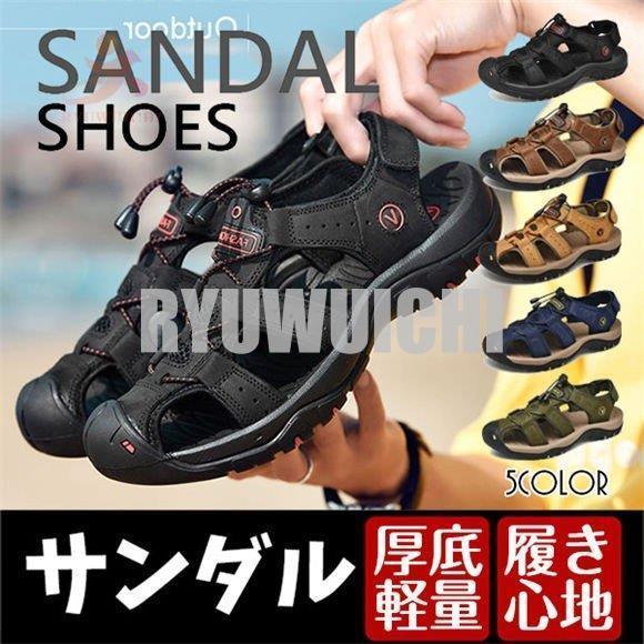 サンダル メンズ おしゃれ コンフォートサンダル スポーツサンダル ブランド 厚底 本革 滑りにくい 耐衝撃 衝撃吸収 商品追加値下げ在庫復活 本革